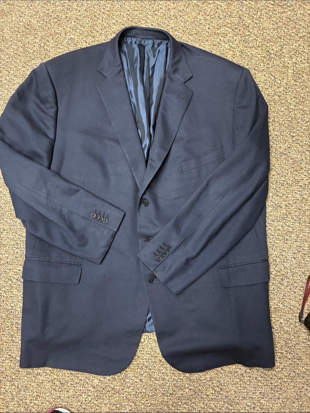Ermenegildo Zegna Navy Textured Two-Button Sport Coat